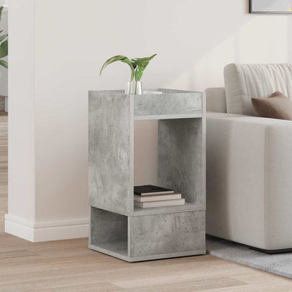 Bijzettafel Beton Grijs 30 x 30 x 56 cm Bewerkt hout