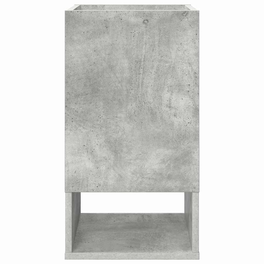 Bijzettafel Beton Grijs 30 x 30 x 56 cm Bewerkt hout