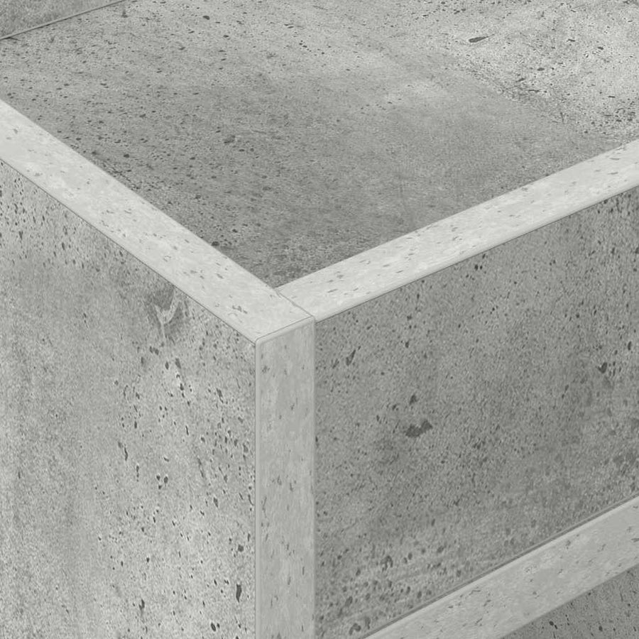 Bijzettafel 2 pcs Beton Grijs 30 x 30 x 56 cm Bewerkt hout