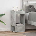 Bijzettafel set 2 stuks beton grijs 30x30x56 cm bewerkt hout