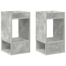 Bijzettafel 2 pcs Beton Grijs 30 x 30 x 56 cm Bewerkt hout