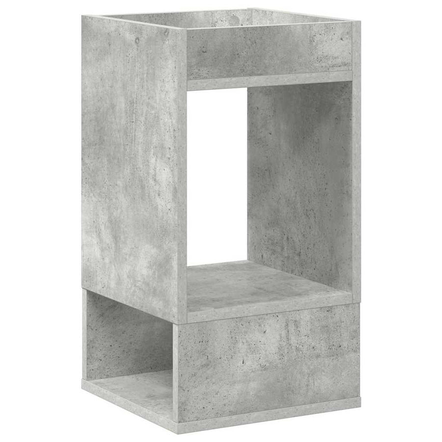 Bijzettafel 2 pcs Beton Grijs 30 x 30 x 56 cm Bewerkt hout