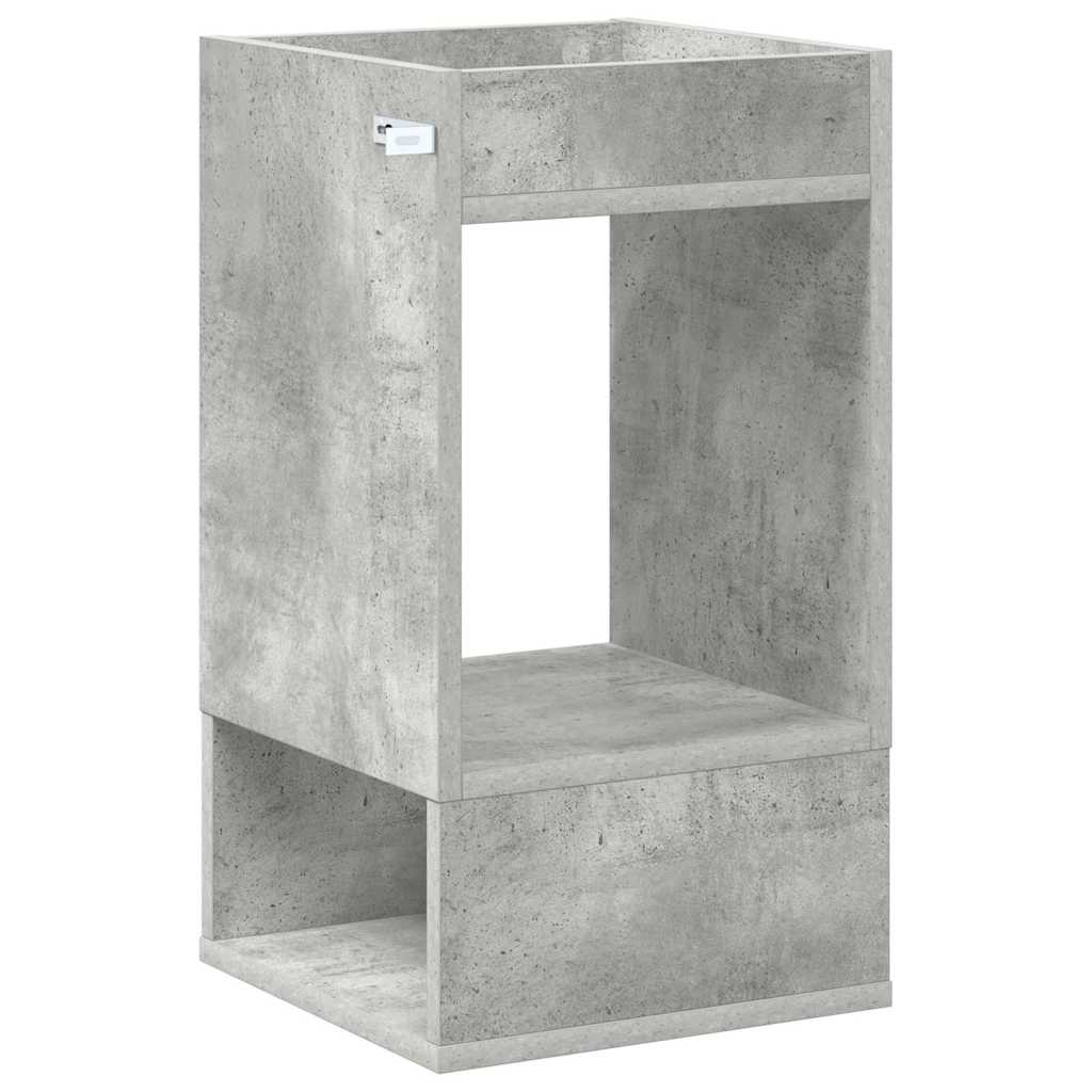Bijzettafel 2 pcs Beton Grijs 30 x 30 x 56 cm Bewerkt hout
