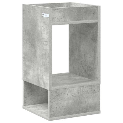 Bijzettafel 2 pcs Beton Grijs 30 x 30 x 56 cm Bewerkt hout