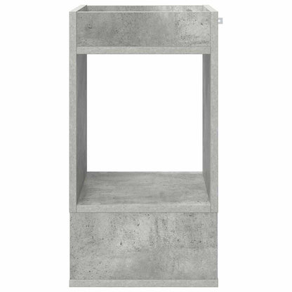 Bijzettafel 2 pcs Beton Grijs 30 x 30 x 56 cm Bewerkt hout