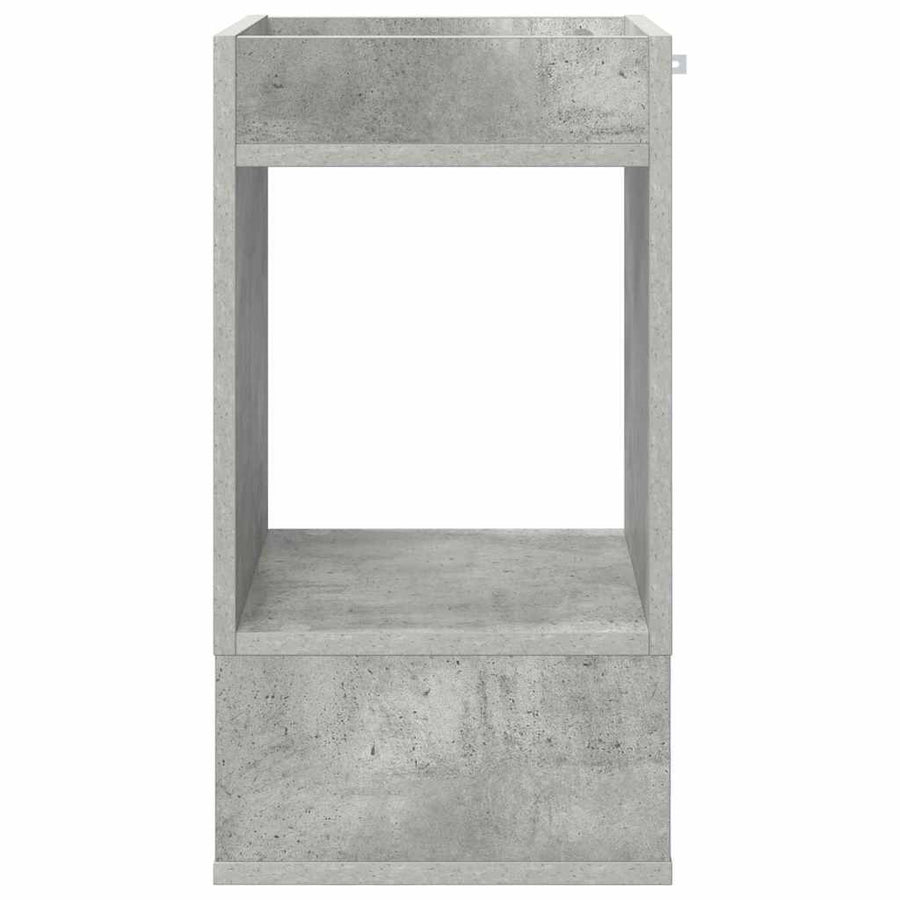 Bijzettafel 2 pcs Beton Grijs 30 x 30 x 56 cm Bewerkt hout