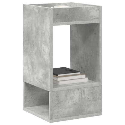 Bijzettafel 2 pcs Beton Grijs 30 x 30 x 56 cm Bewerkt hout