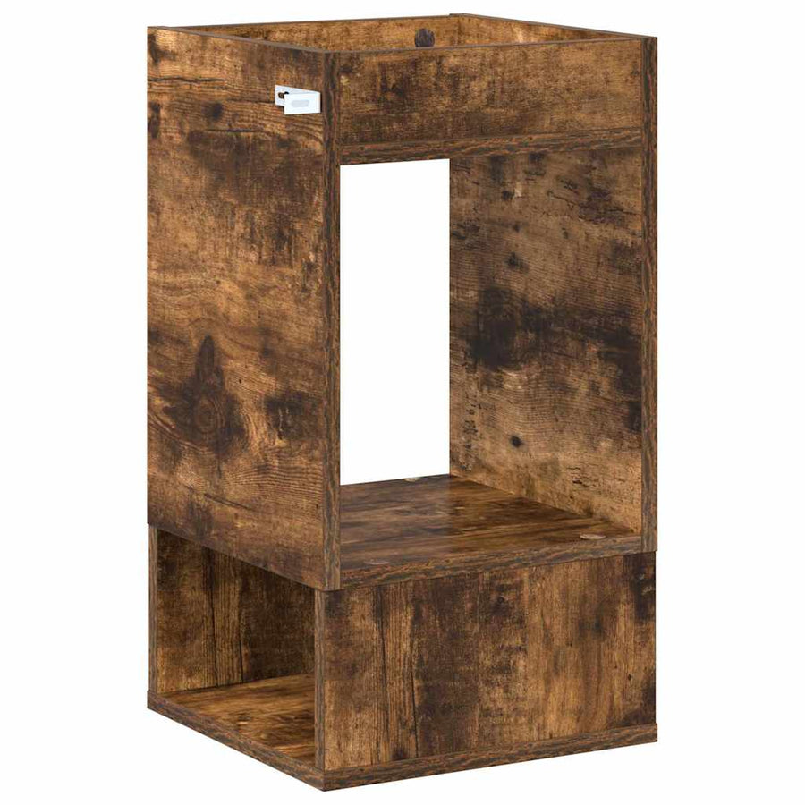 Bijzettafel Gerookt eiken 30 x 30 x 56 cm Bewerkt hout