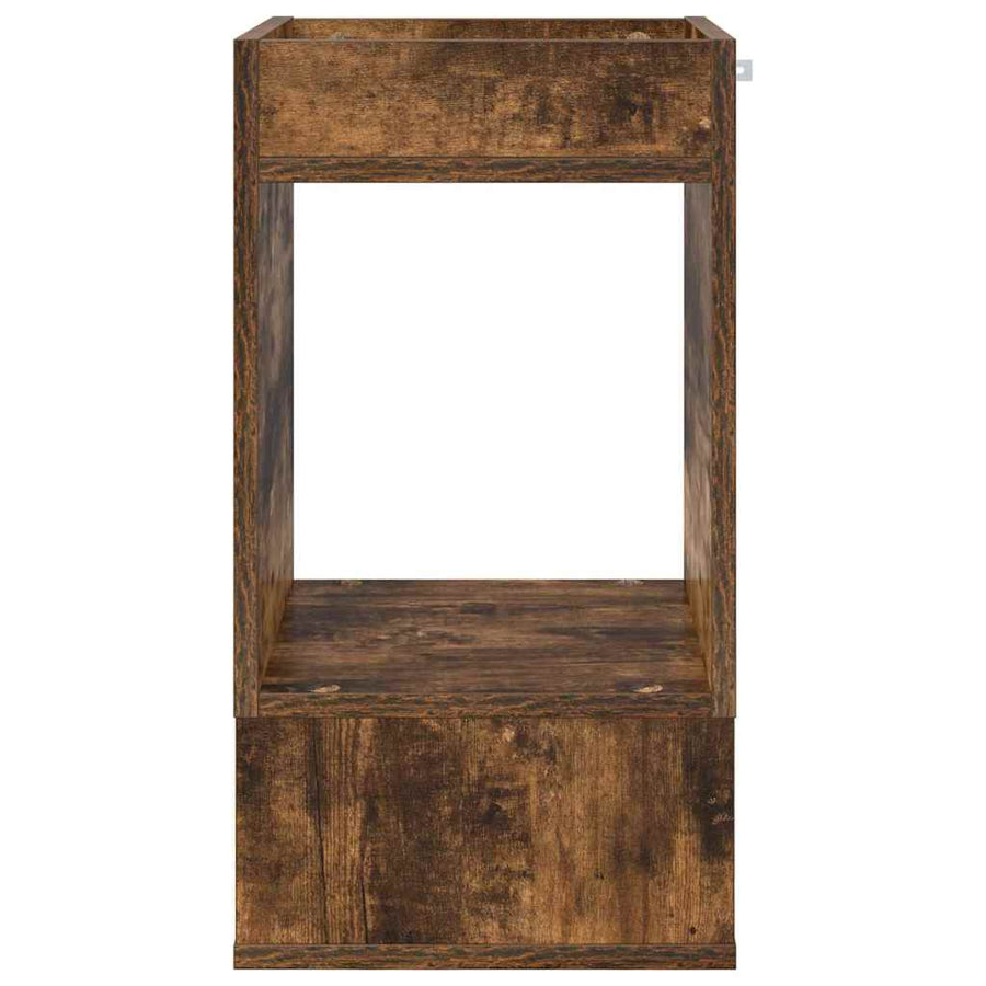 Bijzettafel Gerookt eiken 30 x 30 x 56 cm Bewerkt hout