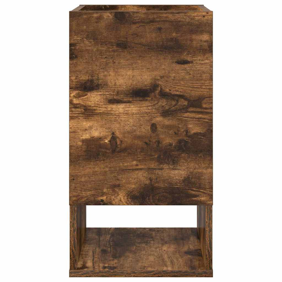 Bijzettafel Gerookt eiken 30 x 30 x 56 cm Bewerkt hout