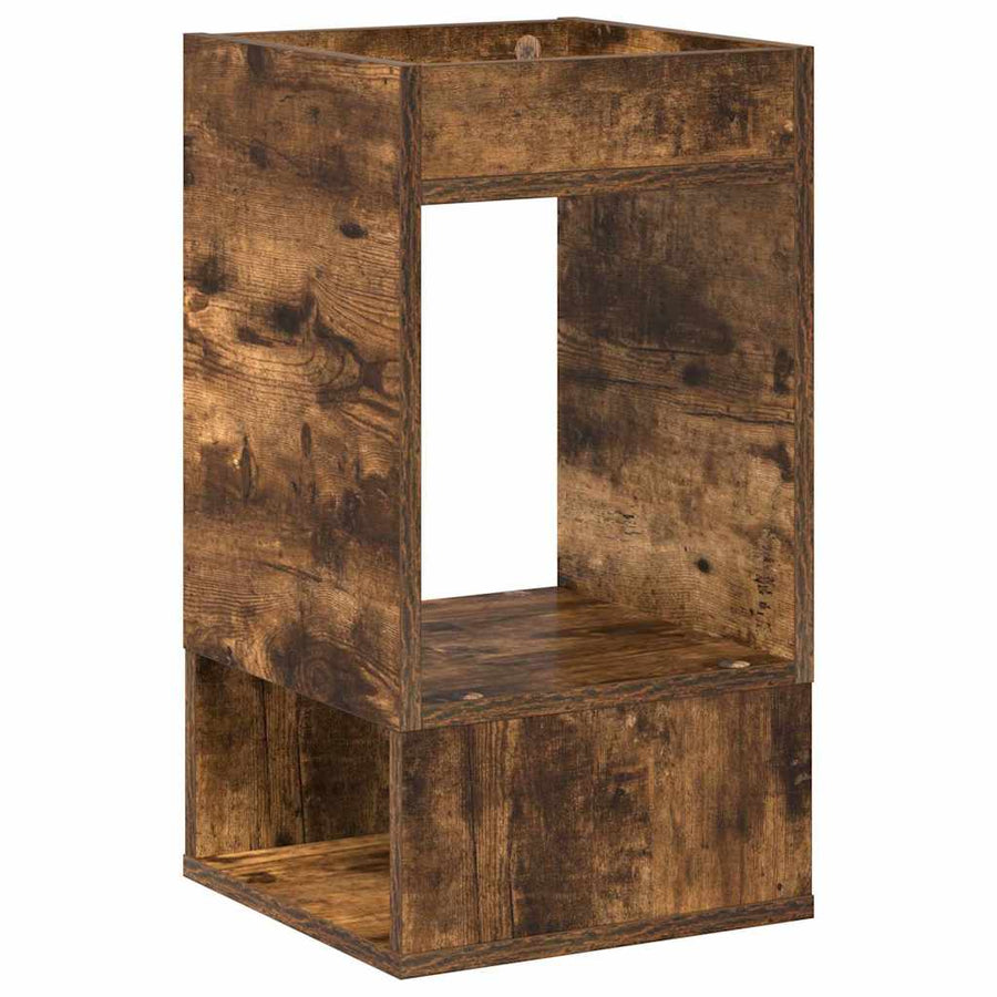 Bijzettafel 2 pcs Gerookt eiken 30 x 30 x 56 cm Bewerkt hout