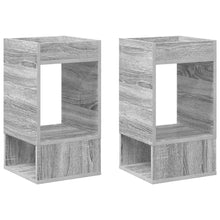 Bijzettafel 2 pcs Grijs Sonoma 30 x 30 x 56 cm Bewerkt hout