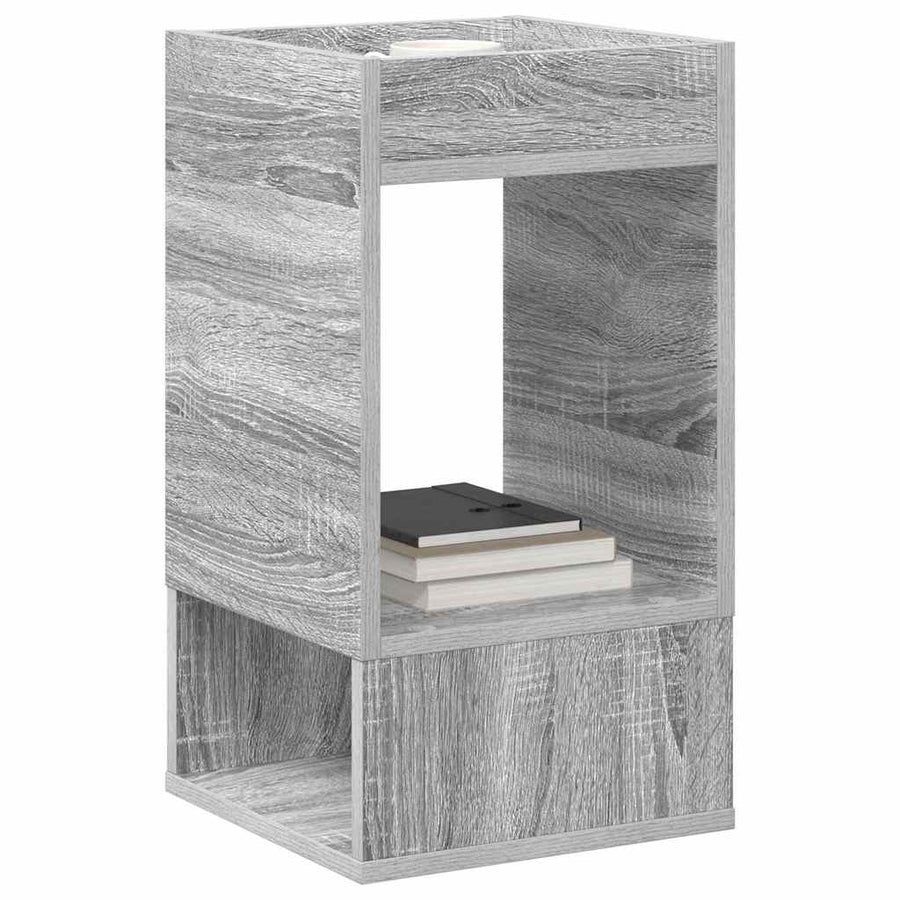 Bijzettafel 2 pcs Grijs Sonoma 30 x 30 x 56 cm Bewerkt hout