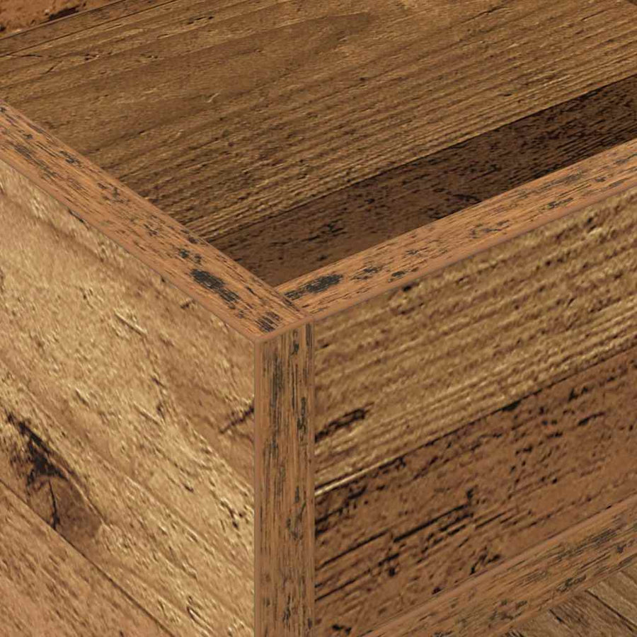 Bijzettafel Oudhout 30 x 30 x 56 cm Bewerkt hout