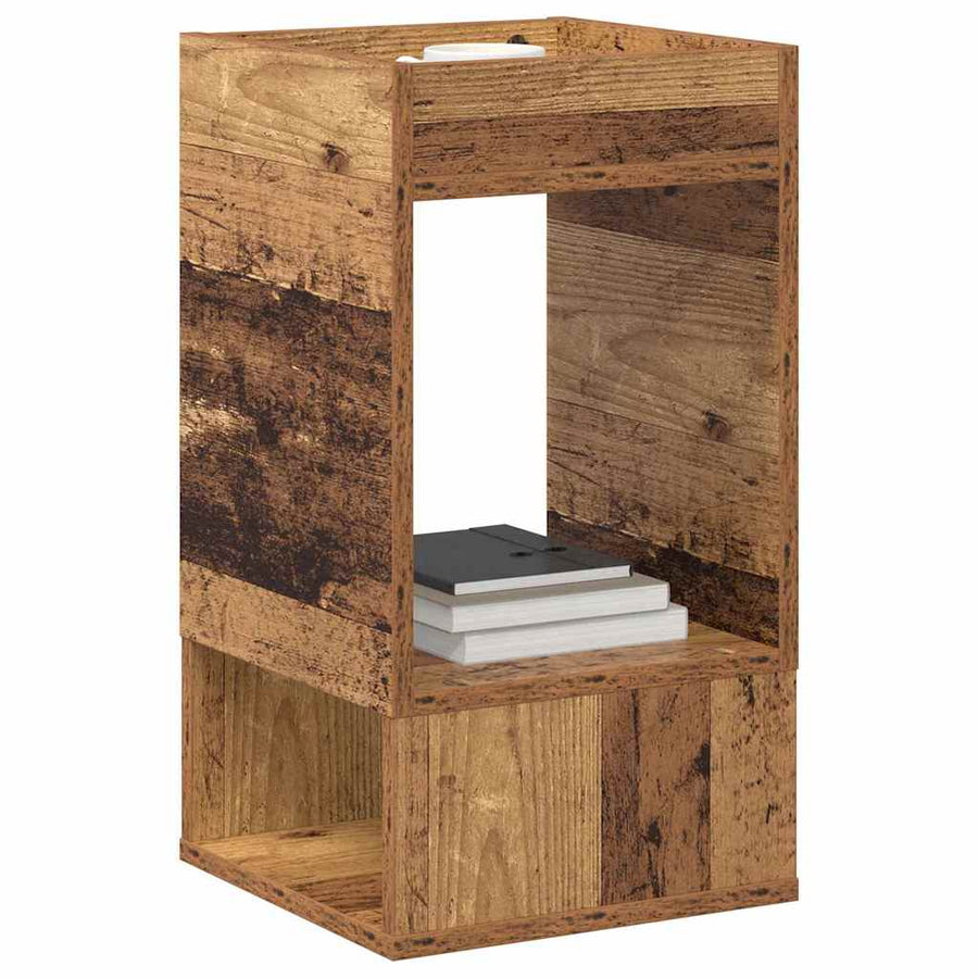 Bijzettafel Oudhout 30 x 30 x 56 cm Bewerkt hout