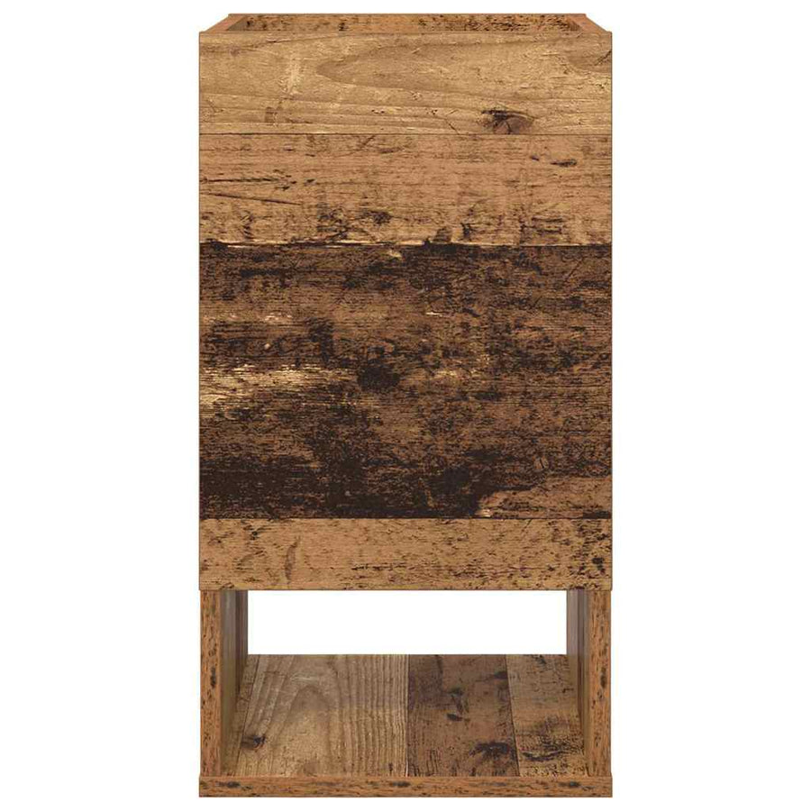 Bijzettafel Oudhout 30 x 30 x 56 cm Bewerkt hout