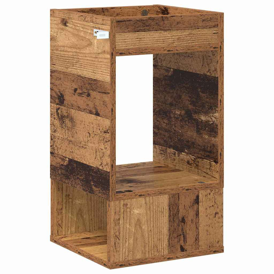 Bijzettafel 2 pcs Oudhout 30 x 30 x 56 cm Bewerkt hout