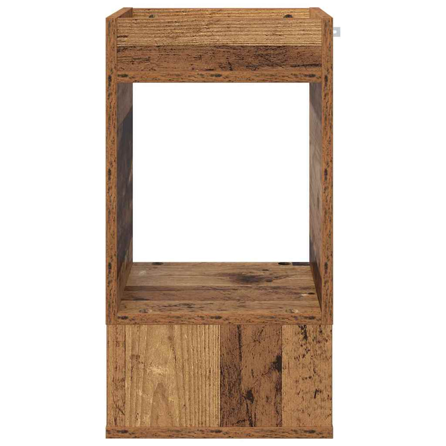 Bijzettafel 2 pcs Oudhout 30 x 30 x 56 cm Bewerkt hout