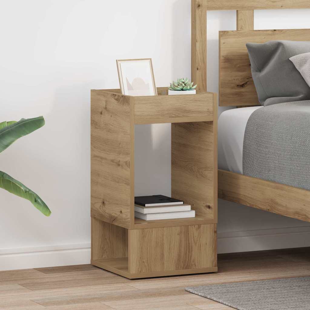 Bijzettafel 2 pcs Artisan Eiken 30 x 30 x 56 cm Bewerkt hout