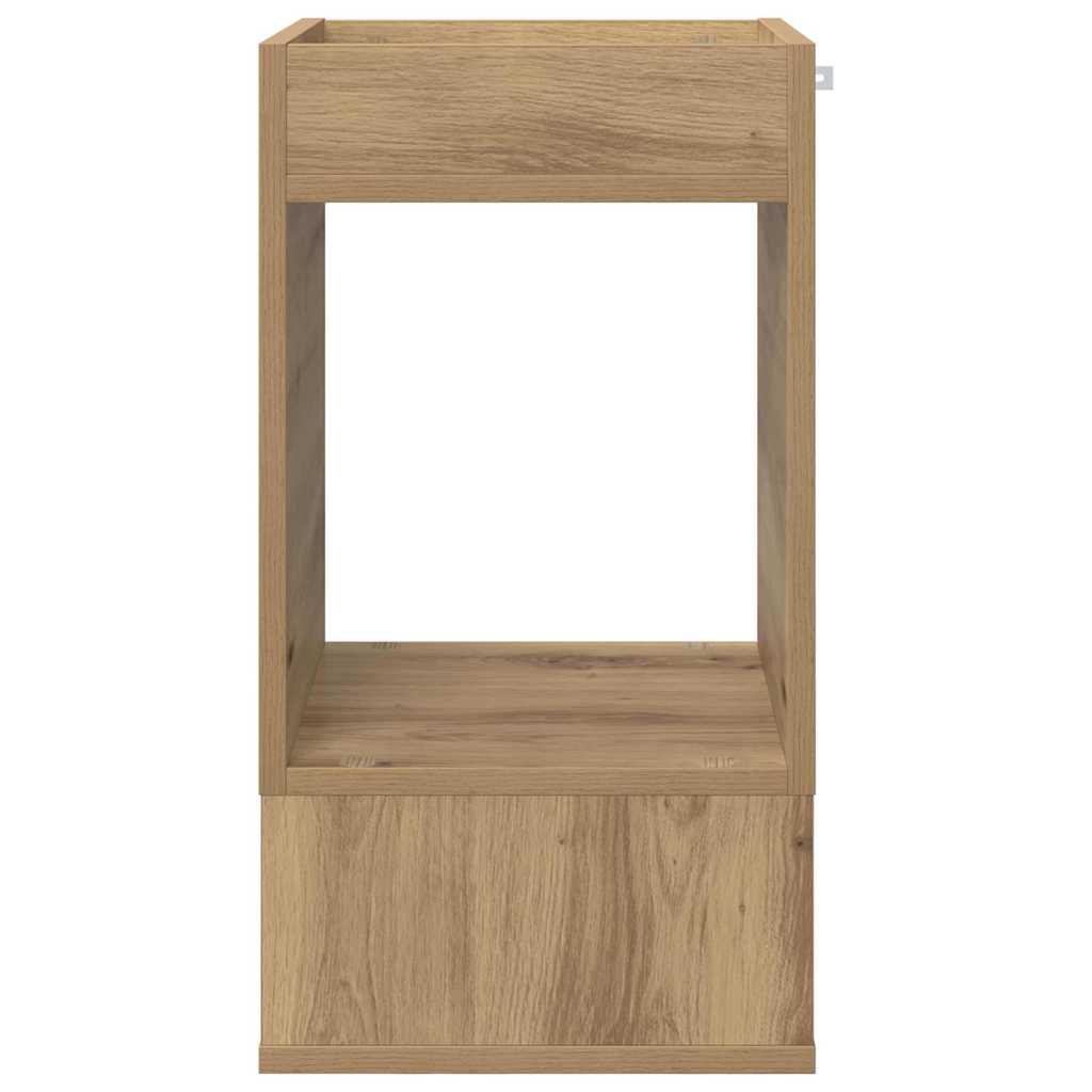 Bijzettafel 2 pcs Artisan Eiken 30 x 30 x 56 cm Bewerkt hout