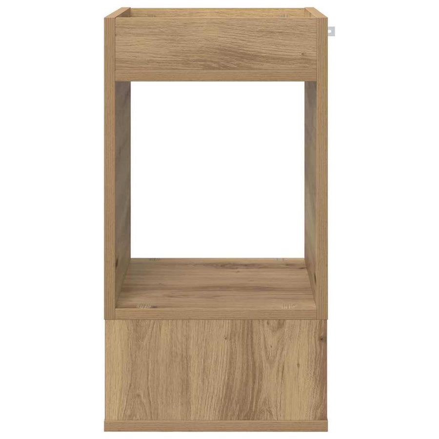 Bijzettafel 2 pcs Artisan Eiken 30 x 30 x 56 cm Bewerkt hout