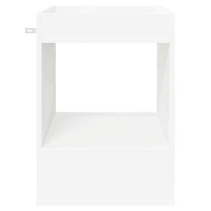 Bijzettafel 2 pcs Wit 40 x 40 x 56 cm Bewerkt hout