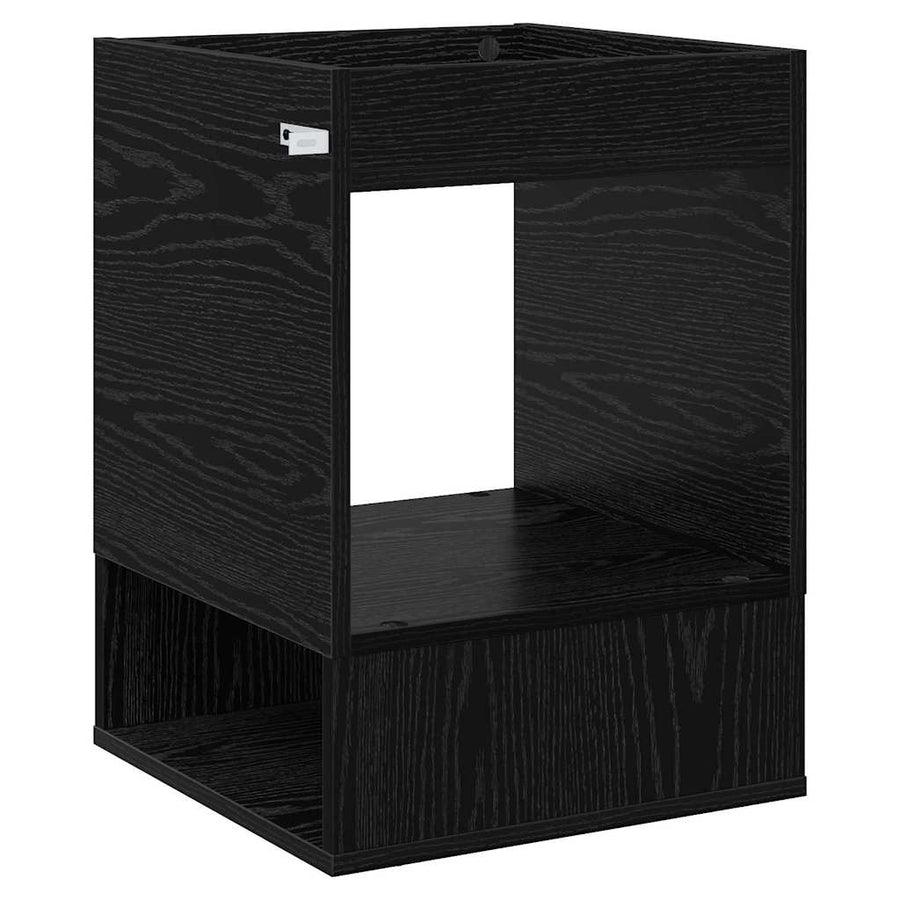 Bijzettafel 2 pcs Zwart Eiken 40 x 40 x 56 cm Bewerkt hout