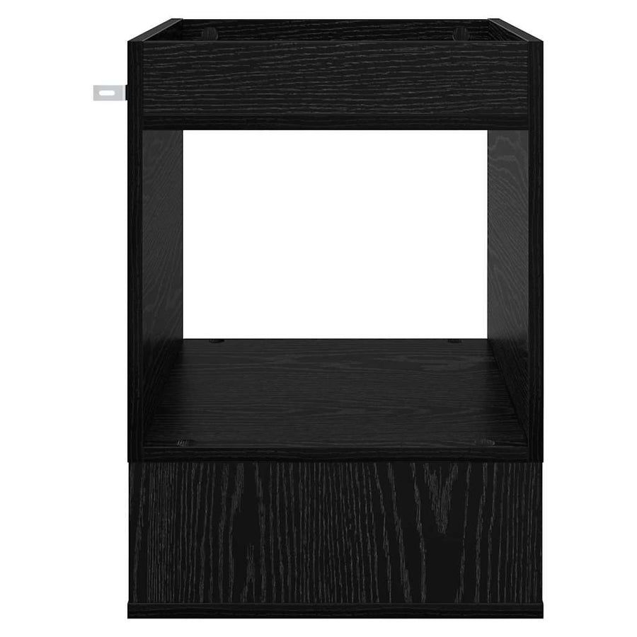 Bijzettafel 2 pcs Zwart Eiken 40 x 40 x 56 cm Bewerkt hout
