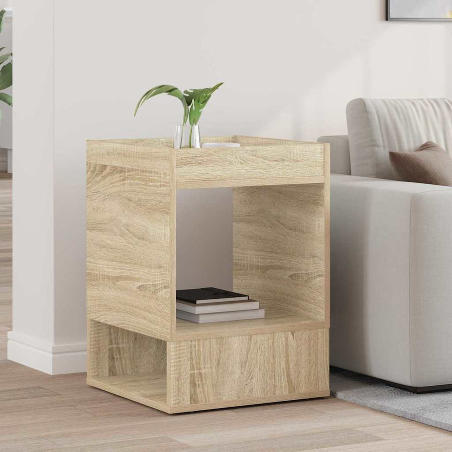 Bijzettafel Sonoma Eiken 40 x 40 x 56 cm Bewerkt hout
