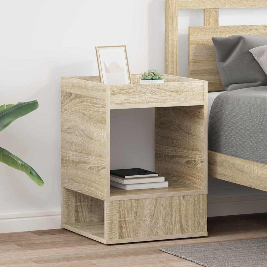 Bijzettafel 2 pcs Sonoma Eiken 40 x 40 x 56 cm Bewerkt hout