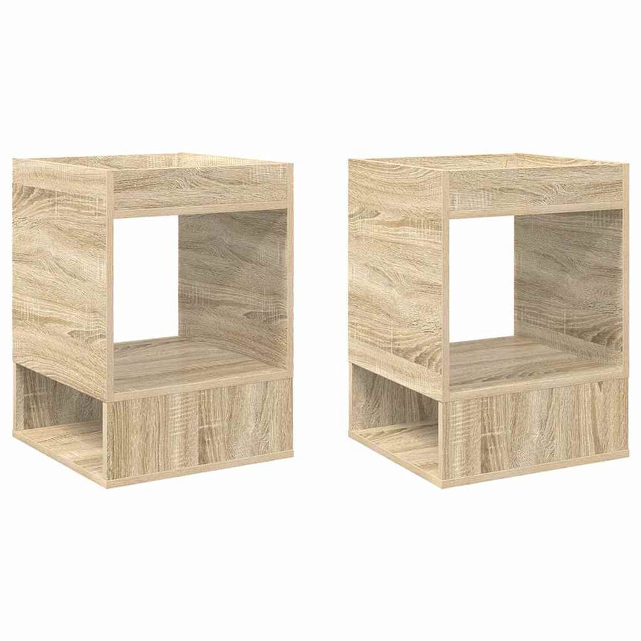 Bijzettafel 2 pcs Sonoma Eiken 40 x 40 x 56 cm Bewerkt hout