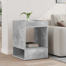 Bijzettafel Beton Grijs 40 x 40 x 56 cm Bewerkt hout