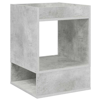 Bijzettafel Beton Grijs 40 x 40 x 56 cm Bewerkt hout