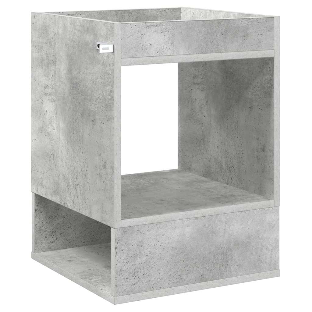 Bijzettafel Beton Grijs 40 x 40 x 56 cm Bewerkt hout