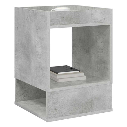 Bijzettafel Beton Grijs 40 x 40 x 56 cm Bewerkt hout