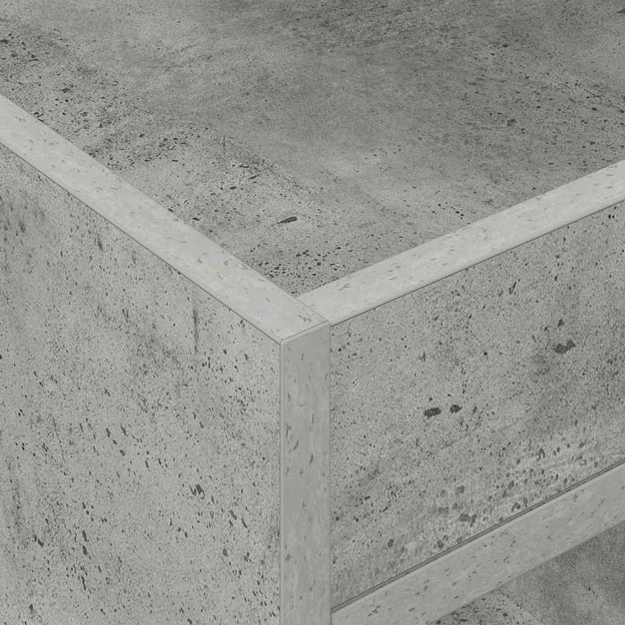 Bijzettafel 2 pcs Beton Grijs 40 x 40 x 56 cm Bewerkt hout
