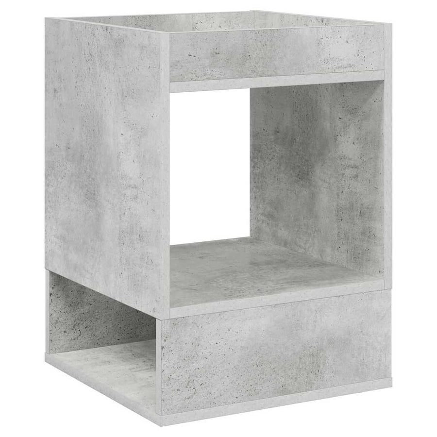 Bijzettafel 2 pcs Beton Grijs 40 x 40 x 56 cm Bewerkt hout