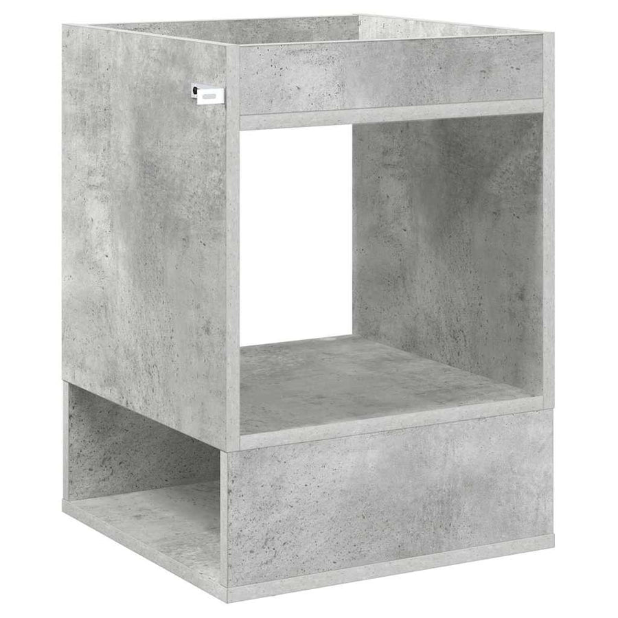 Bijzettafel 2 pcs Beton Grijs 40 x 40 x 56 cm Bewerkt hout