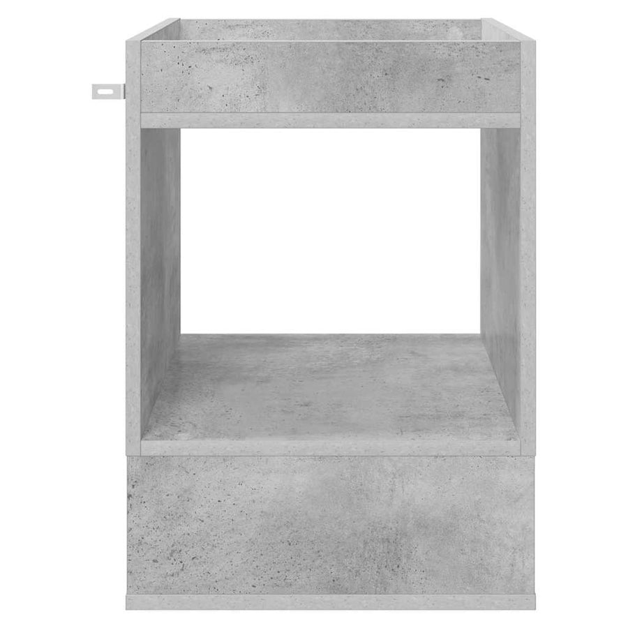 Bijzettafel 2 pcs Beton Grijs 40 x 40 x 56 cm Bewerkt hout