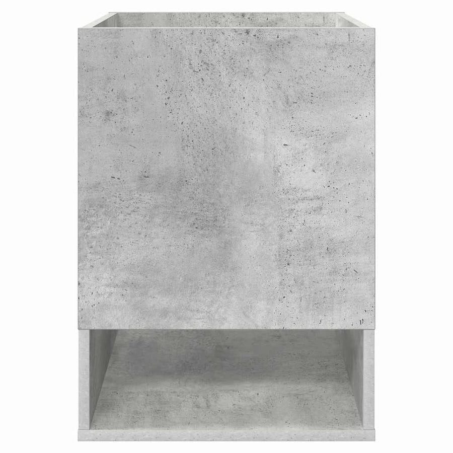 Bijzettafel 2 pcs Beton Grijs 40 x 40 x 56 cm Bewerkt hout