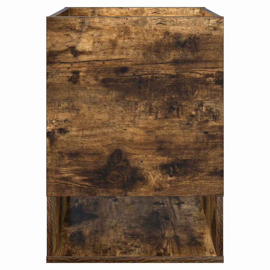 Bijzettafel Gerookt eiken 40 x 40 x 56 cm Bewerkt hout
