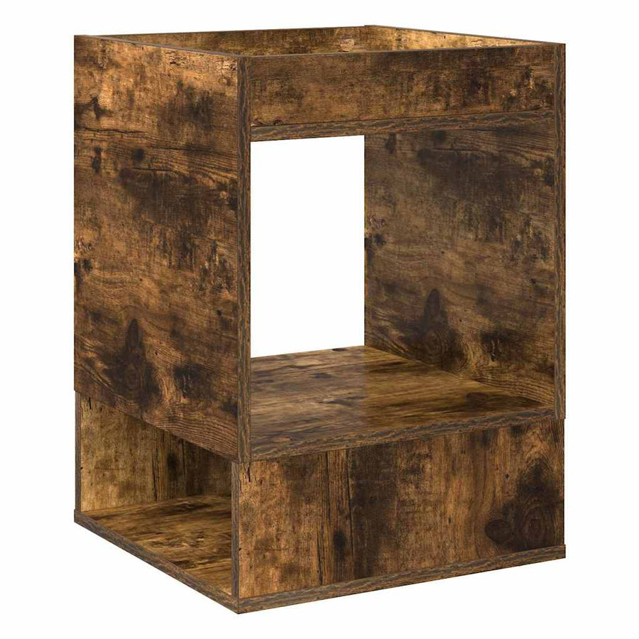 Bijzettafel 2 pcs Gerookt eiken 40 x 40 x 56 cm Bewerkt hout