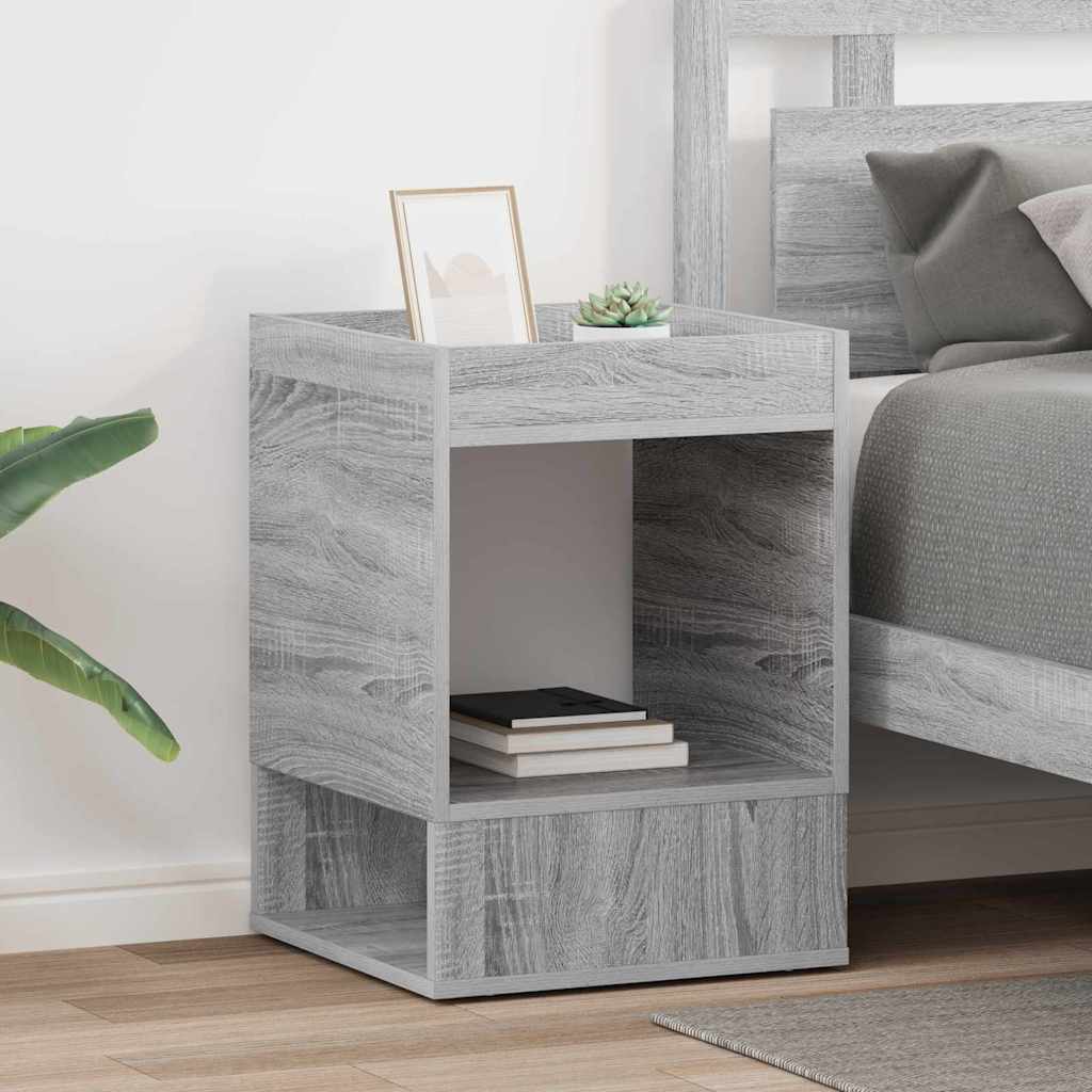 Bijzettafel 2 pcs Grijs Sonoma 40 x 40 x 56 cm Bewerkt hout