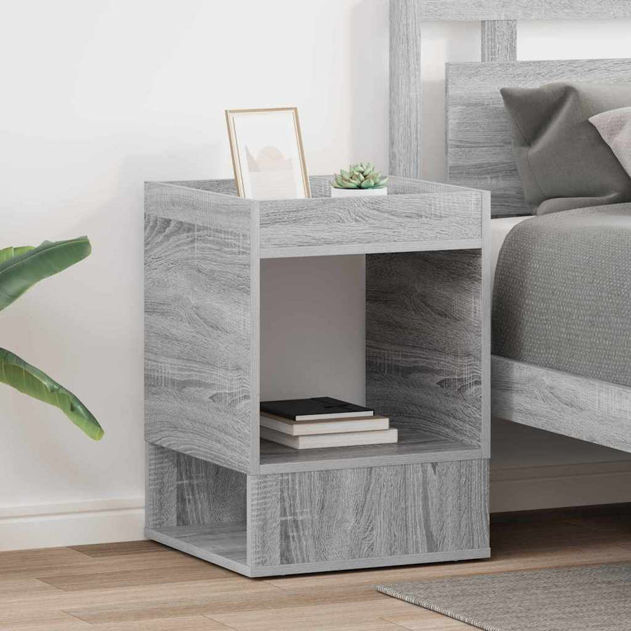 Bijzettafel 2 pcs Grijs Sonoma 40 x 40 x 56 cm Bewerkt hout