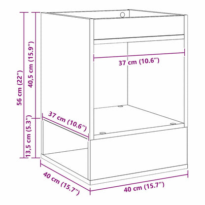 Bijzettafel 2 pcs Grijs Sonoma 40 x 40 x 56 cm Bewerkt hout
