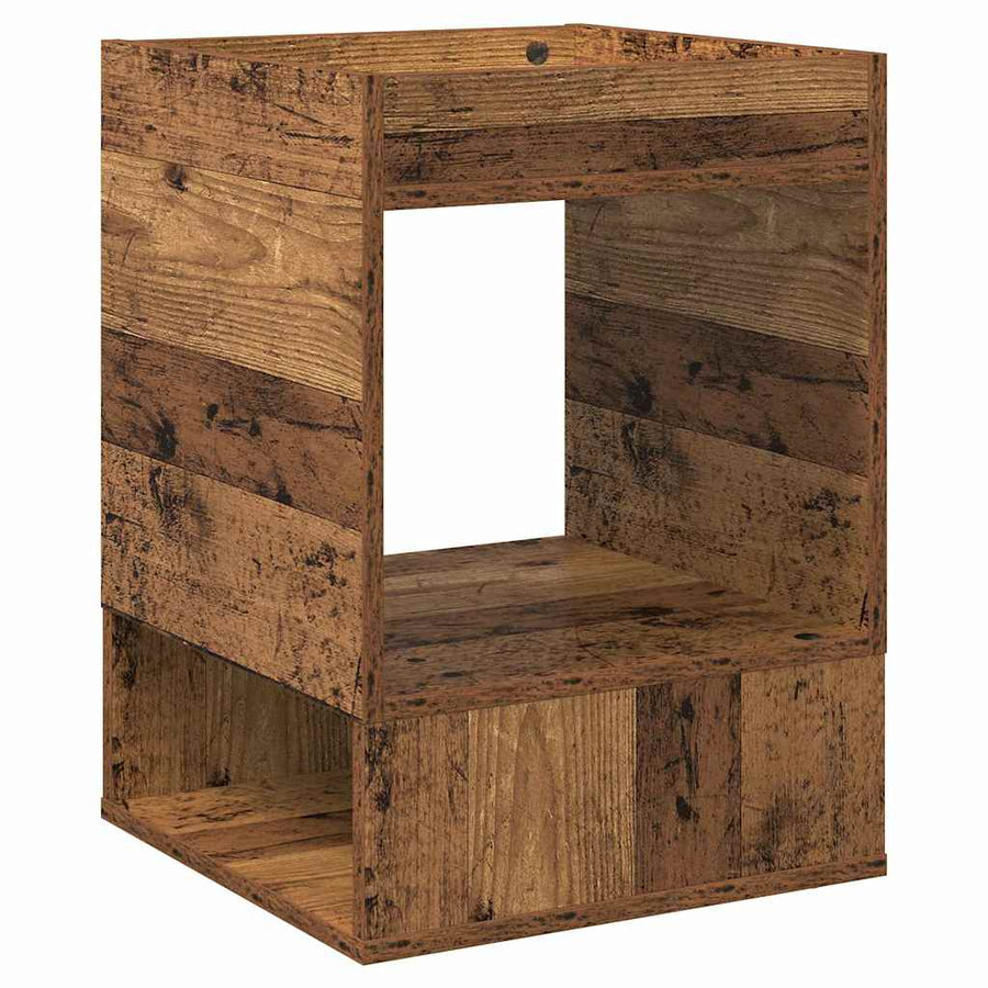 Bijzettafel Oudhout 40 x 40 x 56 cm Bewerkt hout