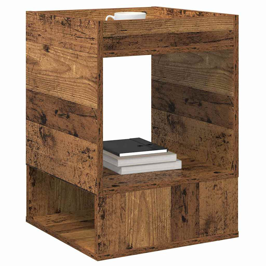 Bijzettafel Oudhout 40 x 40 x 56 cm Bewerkt hout