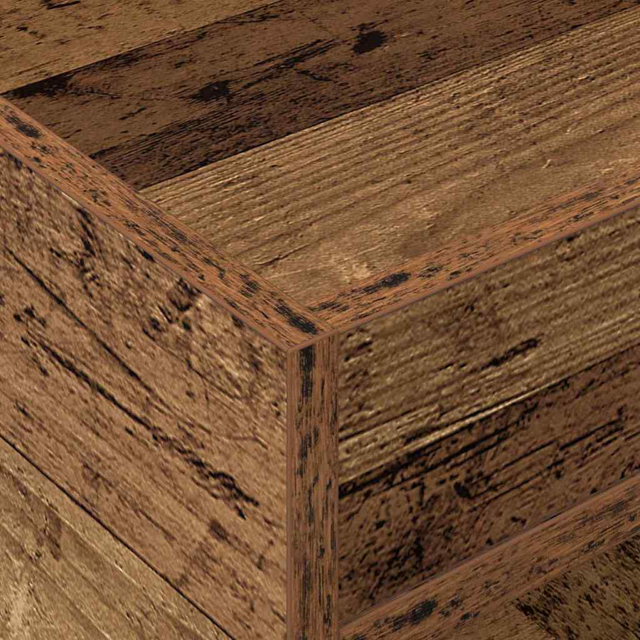 Bijzettafel 2 pcs Oudhout 40 x 40 x 56 cm Bewerkt hout