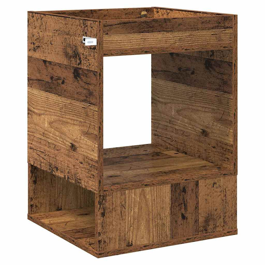 Bijzettafel 2 pcs Oudhout 40 x 40 x 56 cm Bewerkt hout
