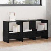 Opbergbank met tijdschriftenrek 102x30x45 cm zwart eiken